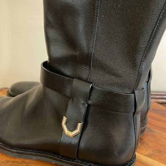 Cole Haan Women's W18869 Camry Riding Boot Black Leather size 5 - Picture 4 of 13